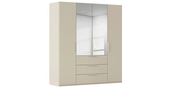 DREHTÜRENSCHRANK 201/235/61 cm,  in Champagner, 4-türig  - Champagner, Basics, Glas/Holzwerkstoff (201/235/61cm) - Novel