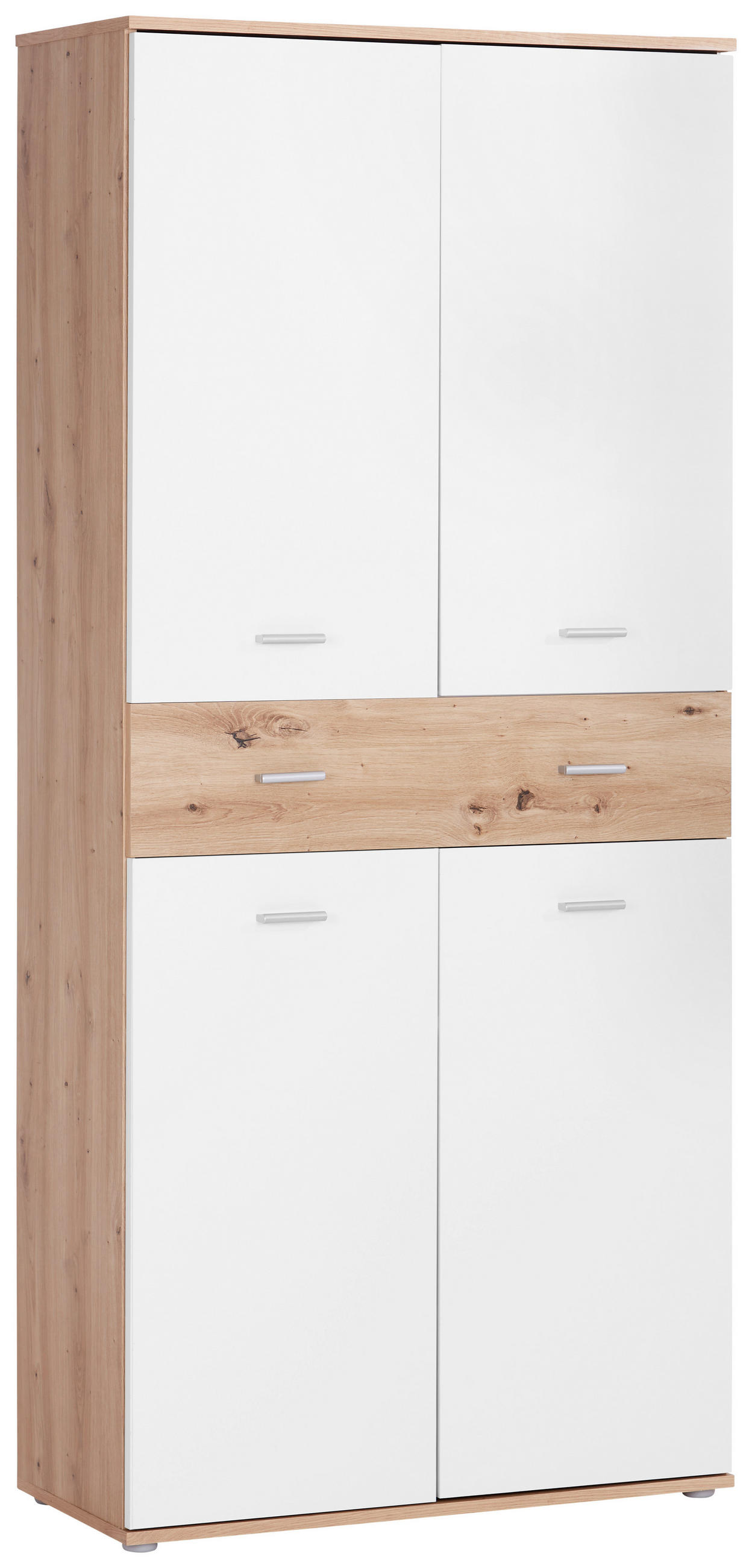 Schuhschrank Köln Weiß/Eiche Dekor B: 85 cm