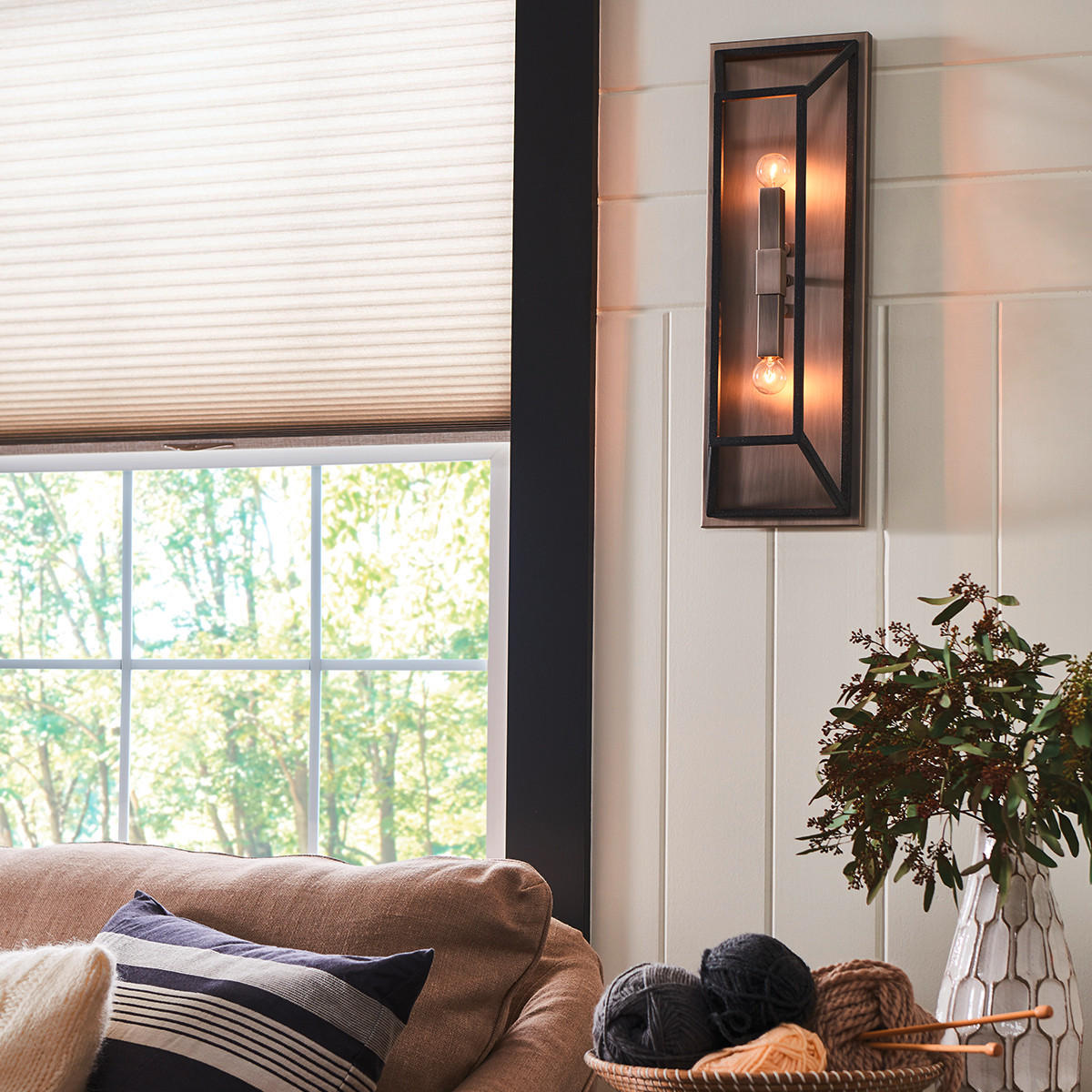 STENSKA SVETILKA  Elstead Fulton ////E27 - črna/barve brona, Konvencionalno, kovina (19/23,5/56,6cm) - Elstead Lighting