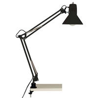 KLEMMLEUCHTE 17/70 cm   - Schwarz, KONVENTIONELL, Metall (17/70cm) - Brilliant