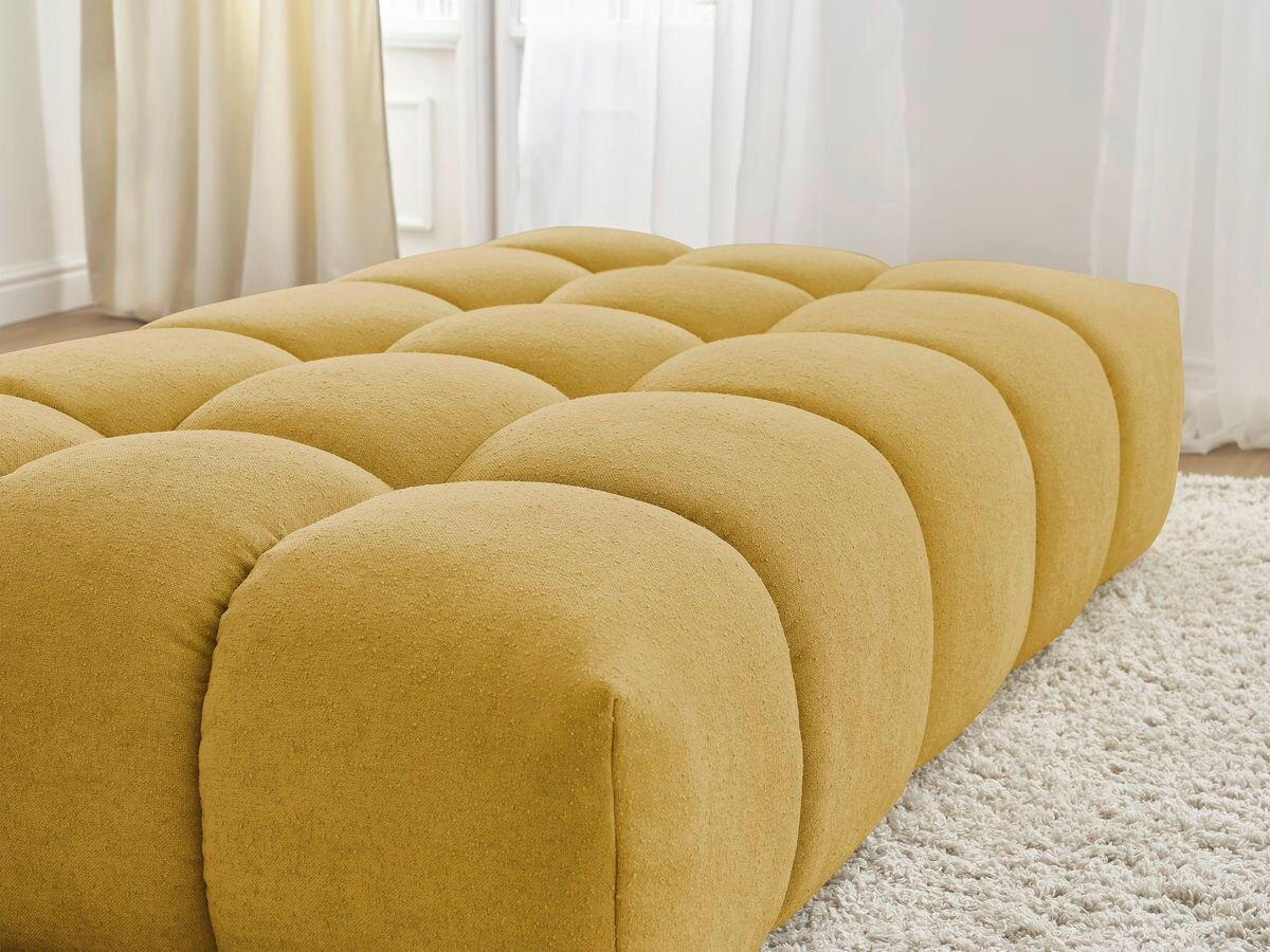 HOCKER EVEREST Struktur Gelb  - Gelb/Schwarz, MODERN, Kunststoff/Textil (166/100/40cm)