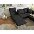 ECKSOFA  in Flachgewebe Anthrazit  255-365/175-224 cm  - Anthrazit/Schwarz, Design, Textil/Metall (255-365/175-224cm) - Dieter Knoll