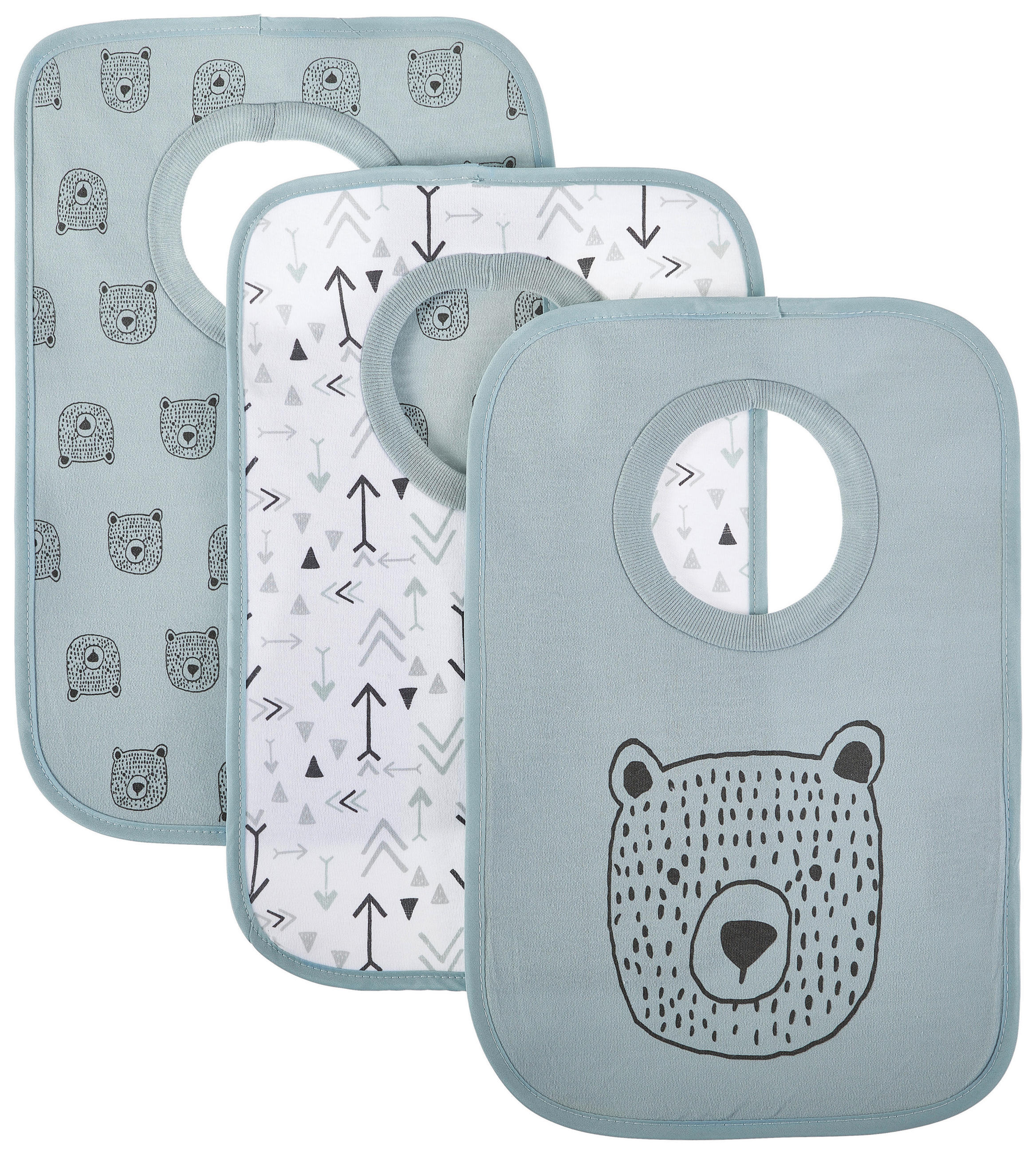 LÄTZCHEN 3-teilig  - Blau, Basics, Textil (25/38cm) - My Baby Lou