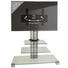 TV-RACK Alufarben, Klar - Klar/Alufarben, KONVENTIONELL, Glas (107/100/44cm)