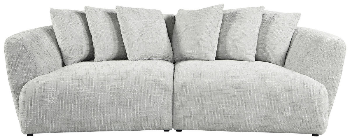 BIGSOFA Chenille Hellgrau  - Hellgrau, Design, Textil (240/79/118cm) - Carryhome