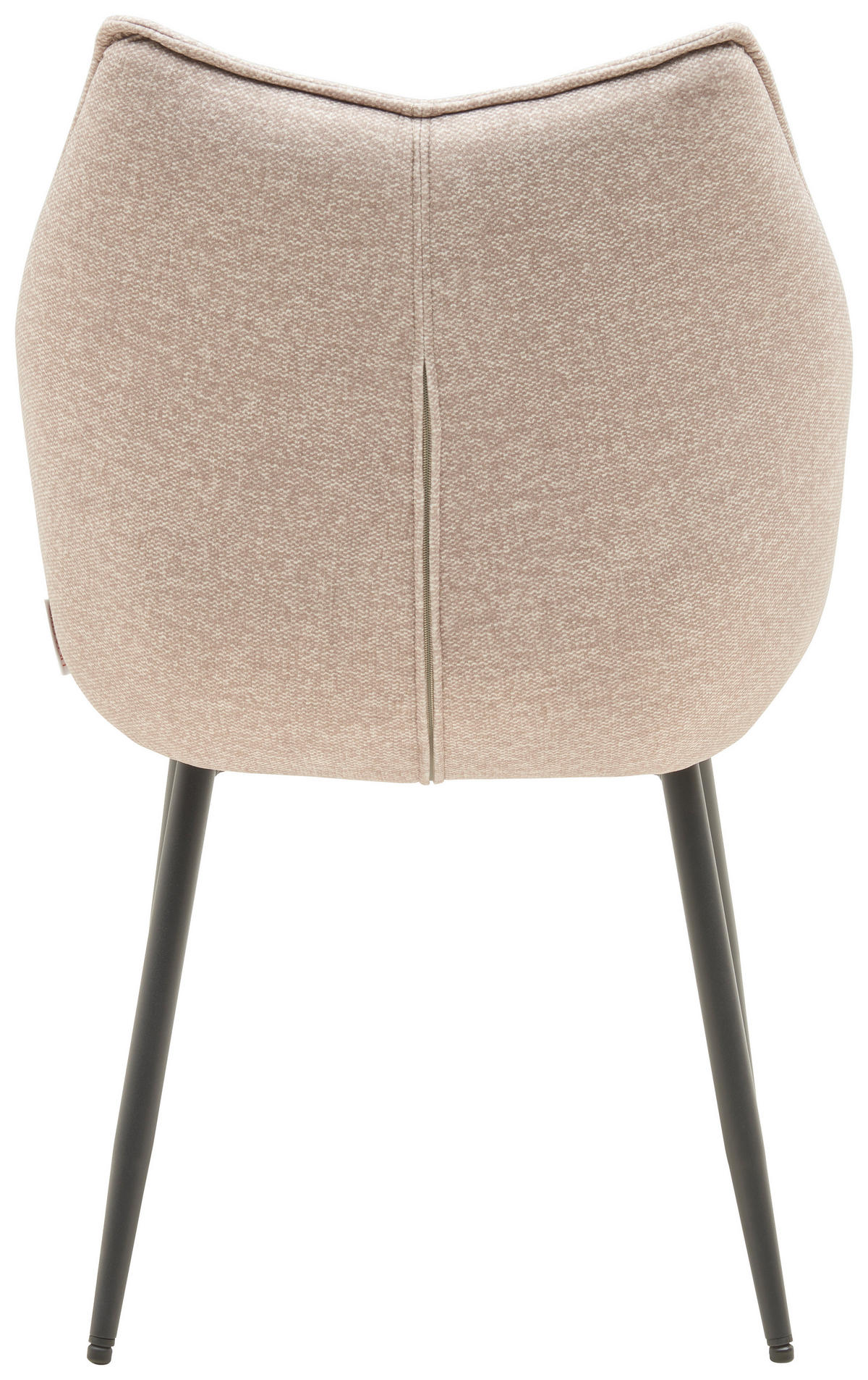 STUHL  in Eisen Samt  - Beige/Schwarz, Lifestyle, Textil/Metall (55/87/61cm) - MID.YOU