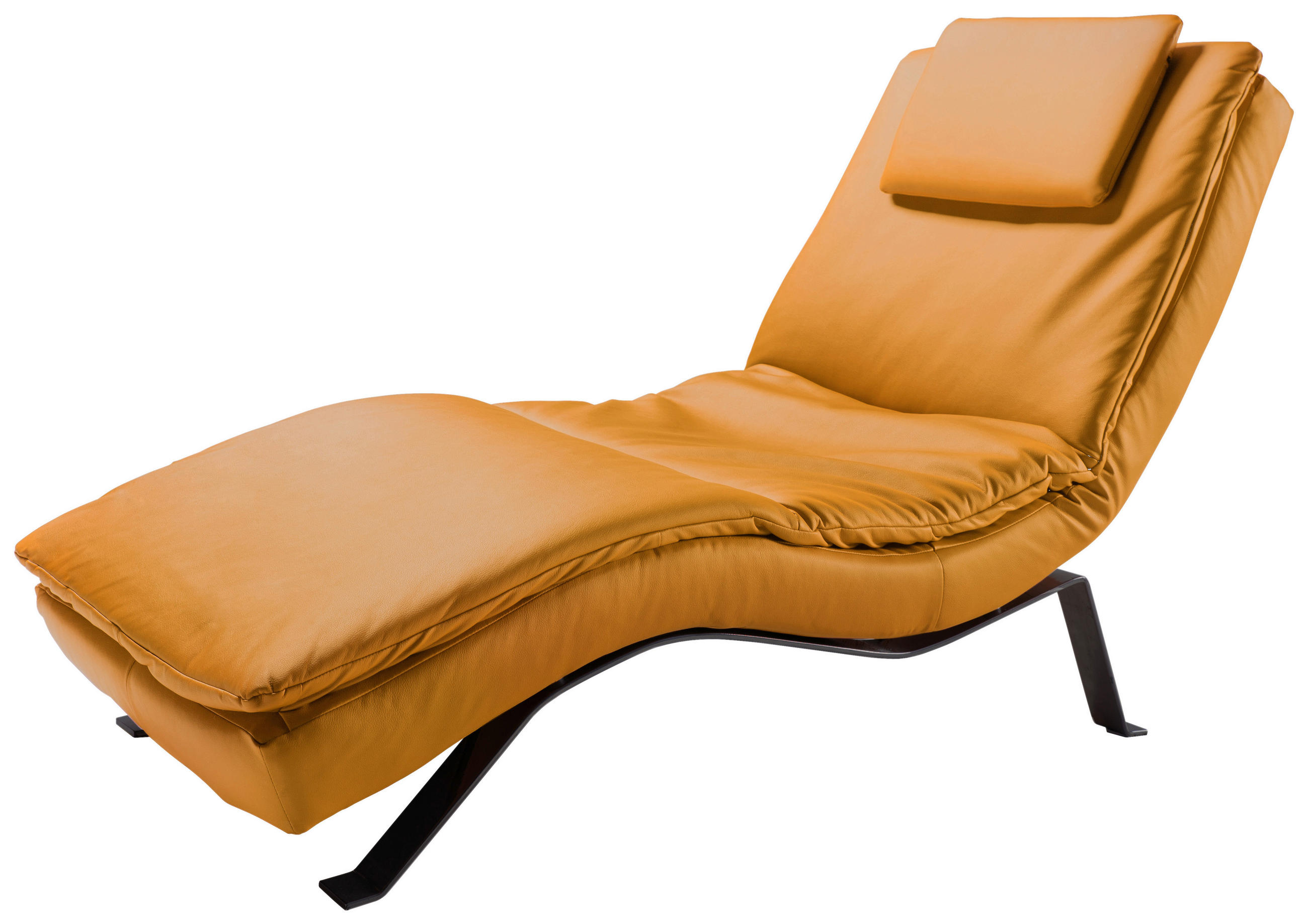 REKAMIÉ bőr sárga  - sárga/fekete, bőr/fém (65/65-95/171cm) - Celina Home