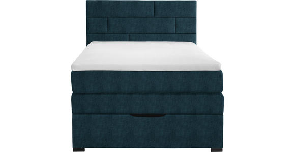 BOXSPRINGBETT 140/200 cm  in Dunkelblau  - Wengefarben/Dunkelblau, KONVENTIONELL, Textil (140/200cm) - Carryhome