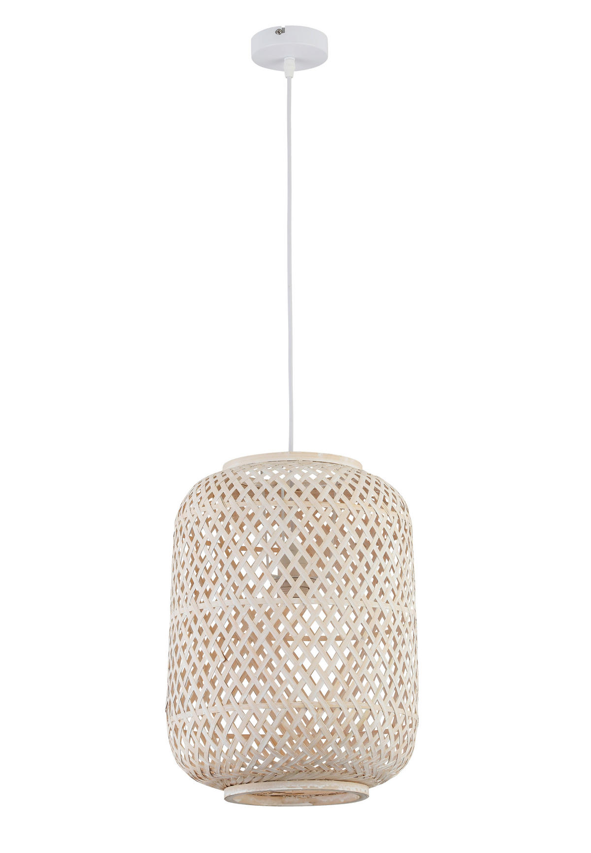 ZÁVĚSNÉ SVÍTIDLO, 28/120 cm  - bílá, Moderní, dřevo (28/120cm) - Bessagi Home