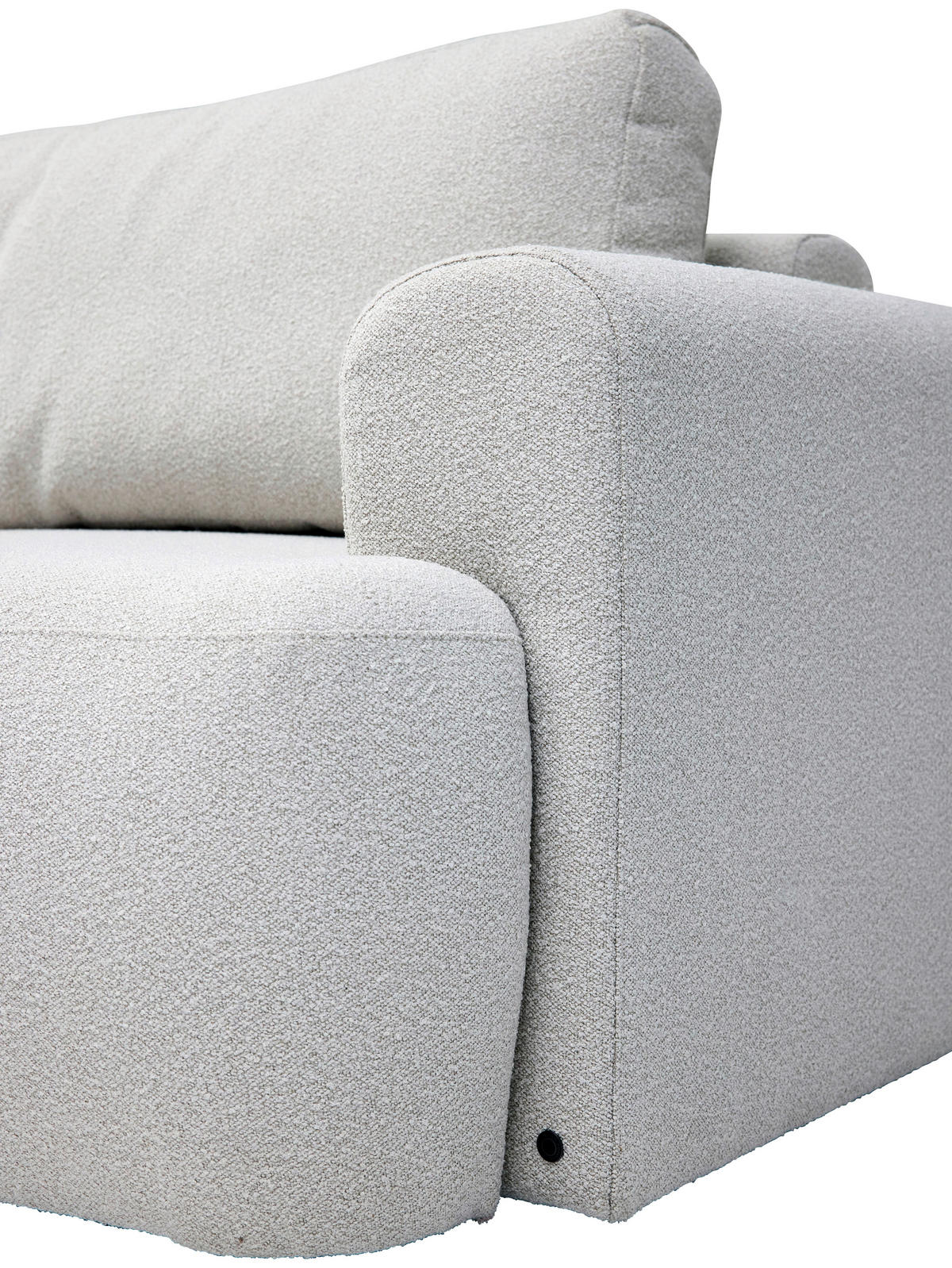 ECKSOFA Perlmutt Bouclé Rückenkissen, Rücken echt  - Perlmutt/Schwarz, KONVENTIONELL, Kunststoff/Textil (170/257cm) - Tom Tailor