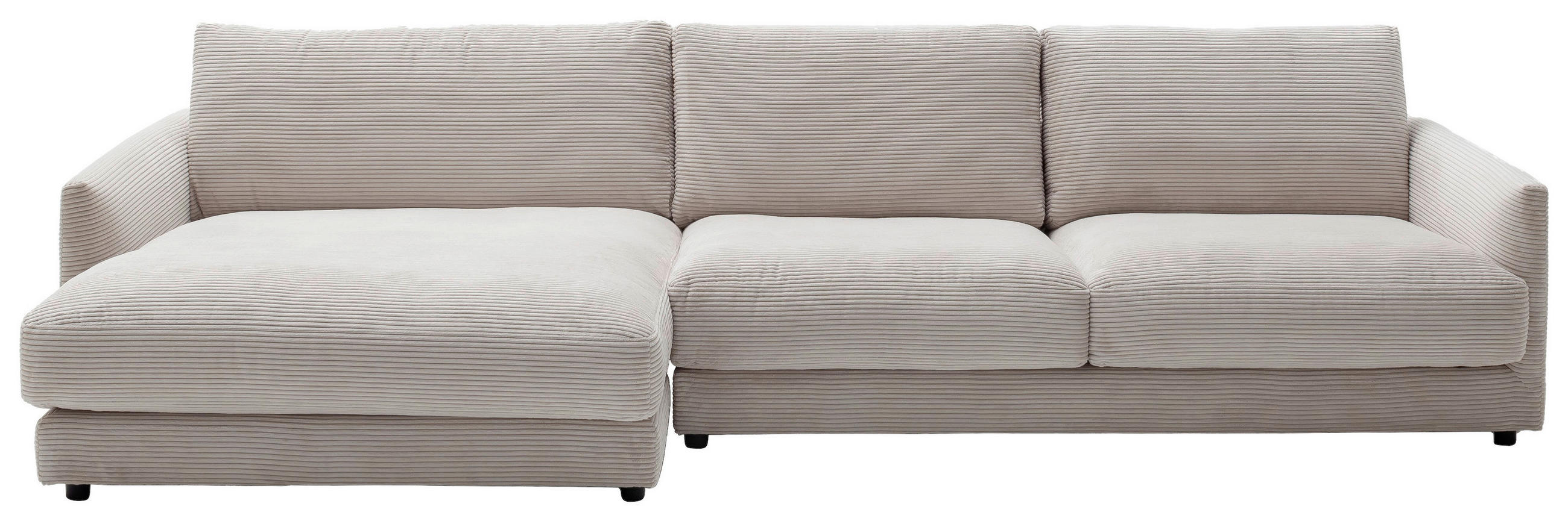 ECKSOFA  in Cord Beige  170/322 cm  - Beige/Schwarz, Design, Kunststoff/Textil (170/322cm) - Schöner Wohnen