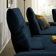 ECKSOFA  in Teddystoff Dunkelblau  170-195/280 cm  - Schwarz/Dunkelblau, Design, Textil/Metall (170-195/280cm) - Dieter Knoll