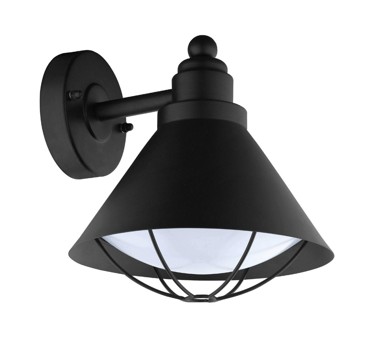 VÄGGLAMPA UTOMHUS - vit/svart, Basics, metall/plast (22/23/24cm) - Eglo