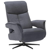 RELAXSESSEL in Textil Anthrazit  - Anthrazit/Schwarz, Design, Textil/Metall (78/101/88cm) - Welnova