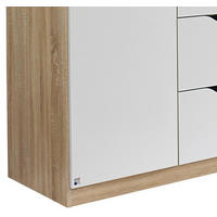 DREHTÜRENSCHRANK 181/197/54 cm 4-türig  - Weiss/Sonoma Eiche, Modern, Holzwerkstoff (181/197/54cm) - Rauch Möbel