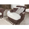 XXL-SESSEL Chenille, Lederlook, Mikrofaser Dunkelbraun, Beige  - Dunkelbraun/Beige, Romantik / Landhaus, Holz/Textil (125/102/138cm) - Landscape