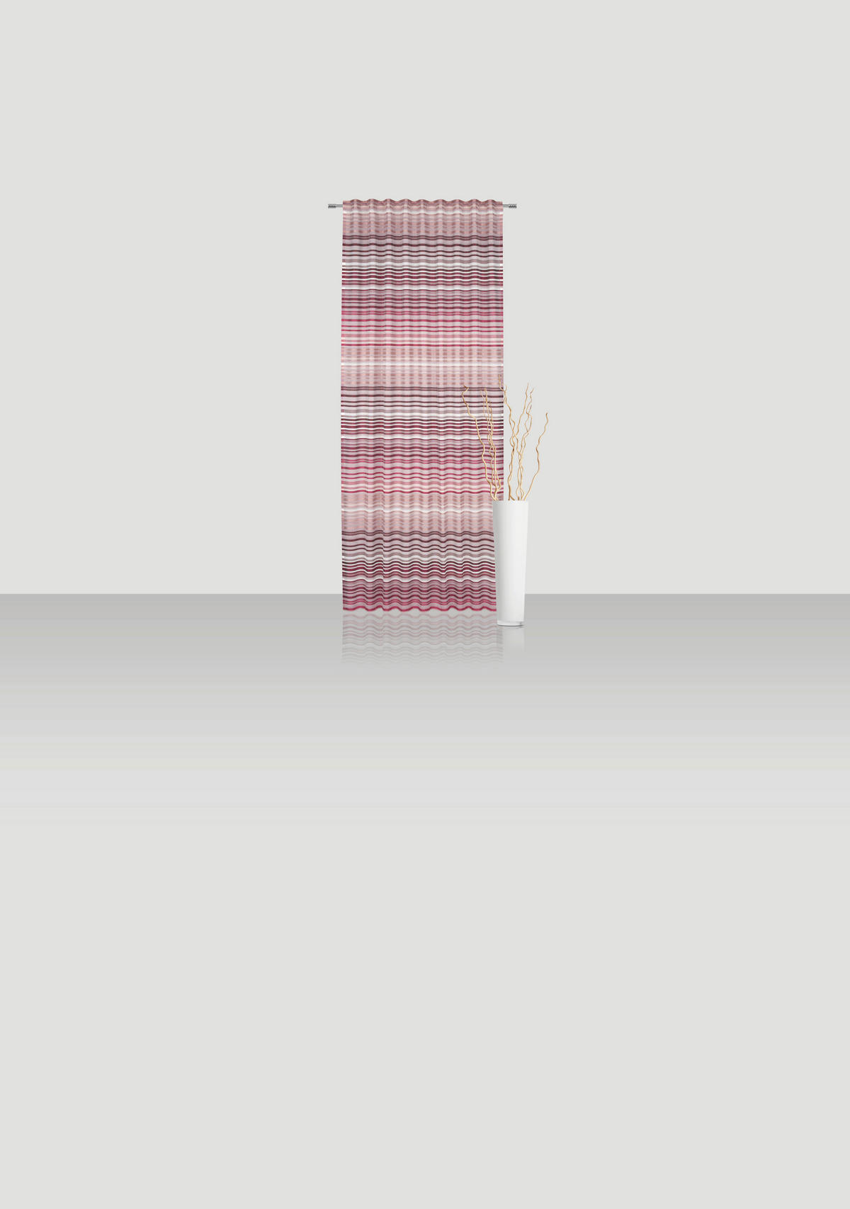 FERTIGVORHANG  halbtransparent   140/245 cm  - Rot, Basics, Textil (140/245cm) - Novel