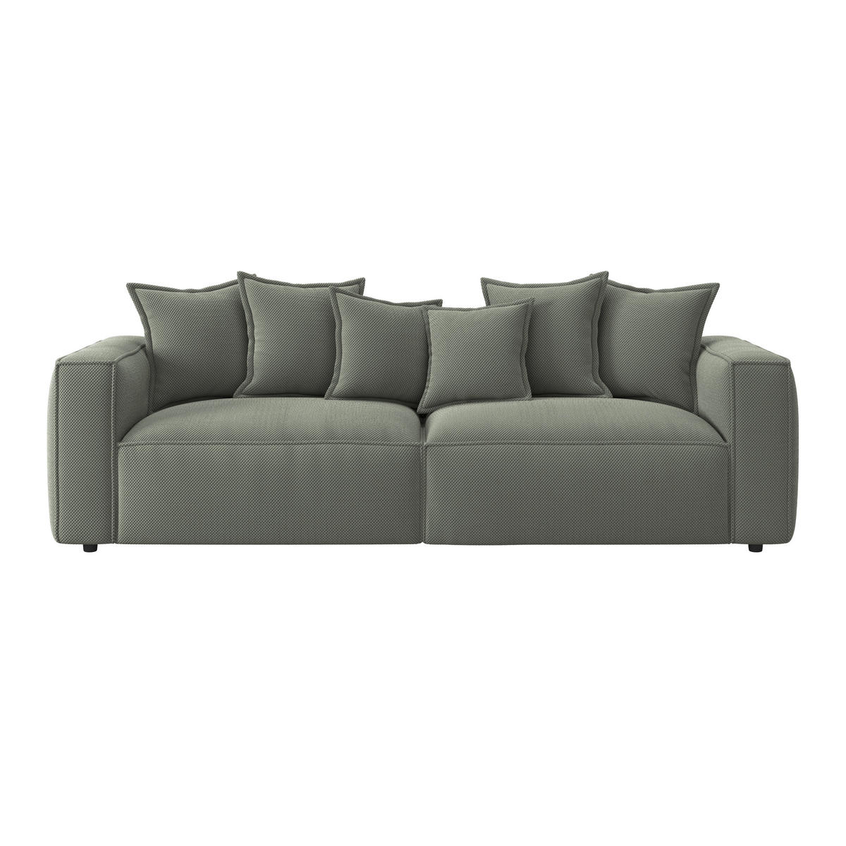 BIGSOFA in Mikrofaser Grün  - Schwarz/Grün, Modern, Textil (280/72/109cm) - MID.YOU