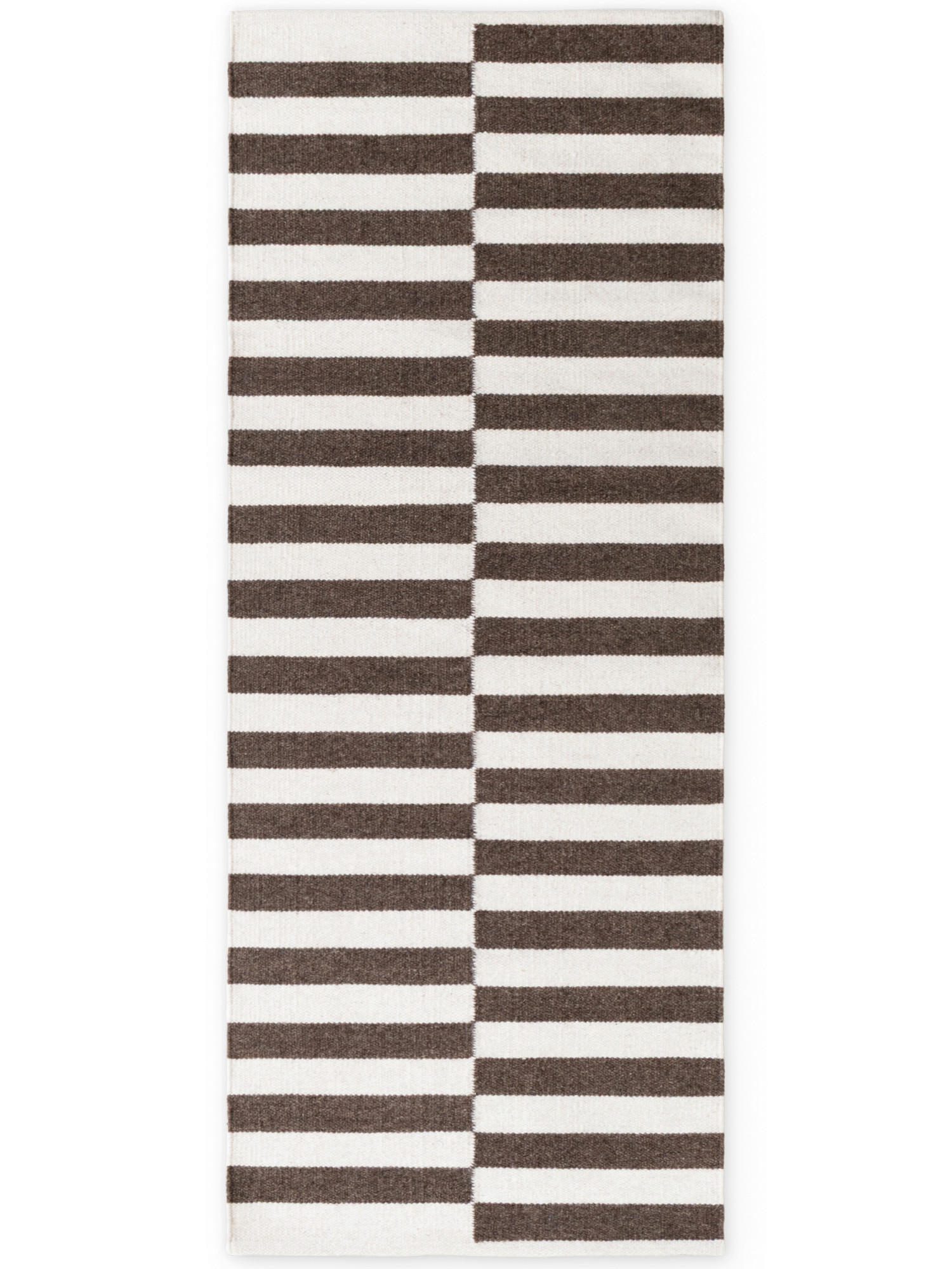 LÄUFER 80/200 cm Vika  - Dunkelbraun/Weiß, Basics, Textil (80/200cm) - Hanse Home