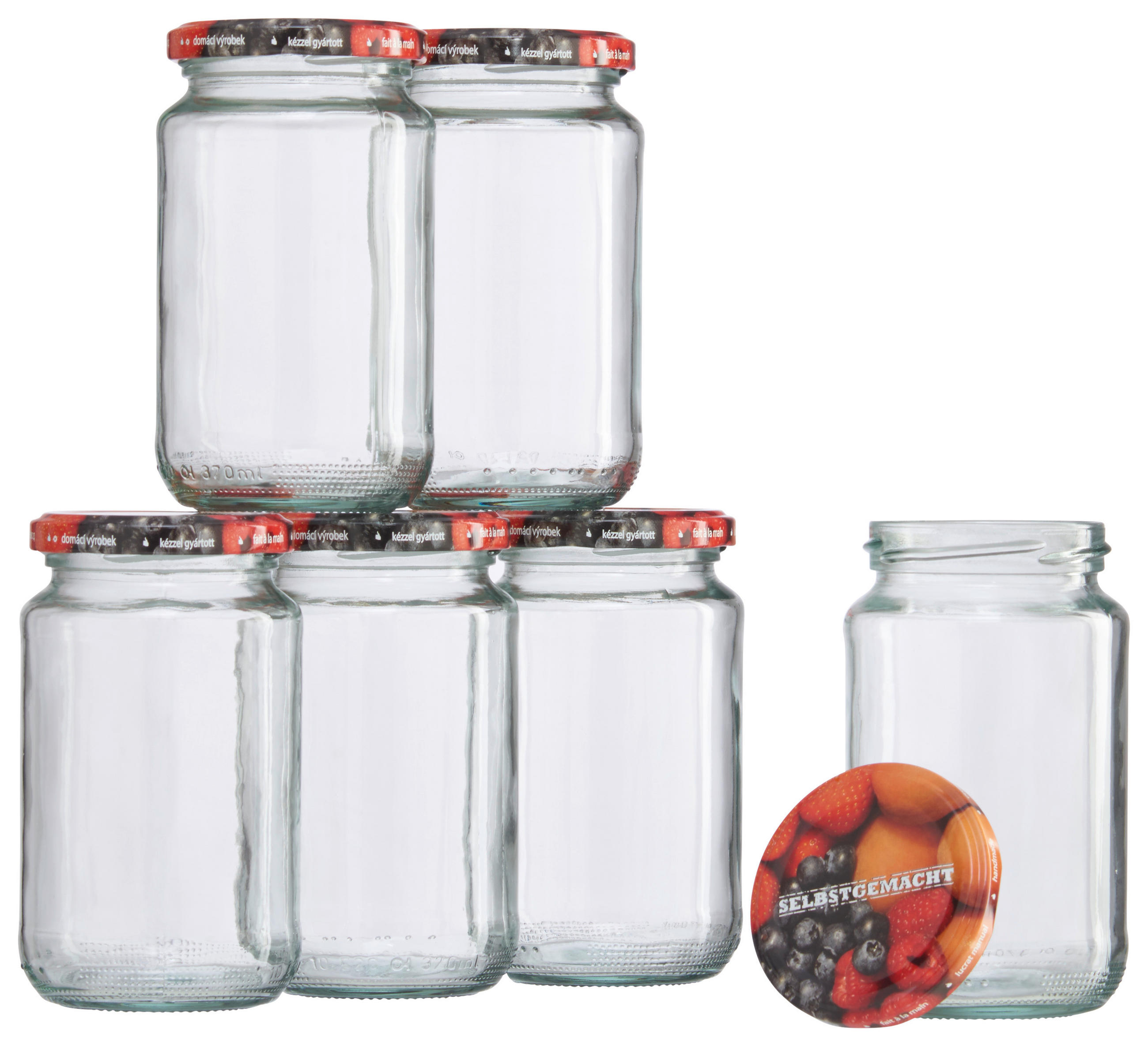 SADA ZAVÁRANINOVÝCH POHÁROV - priehľadné/viacfarebná, Basics, kov/sklo (370ml) - Mäser