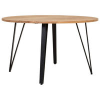 ESSTISCH in Holz, Metall 130/130/76 cm   - Schwarz/Akaziefarben, Modern, Holz/Metall (130/130/76cm) - Livetastic