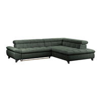 ECKSOFA Grün Chenille  - Chromfarben/Grün, KONVENTIONELL, Textil/Metall (312/234cm) - Livetastic
