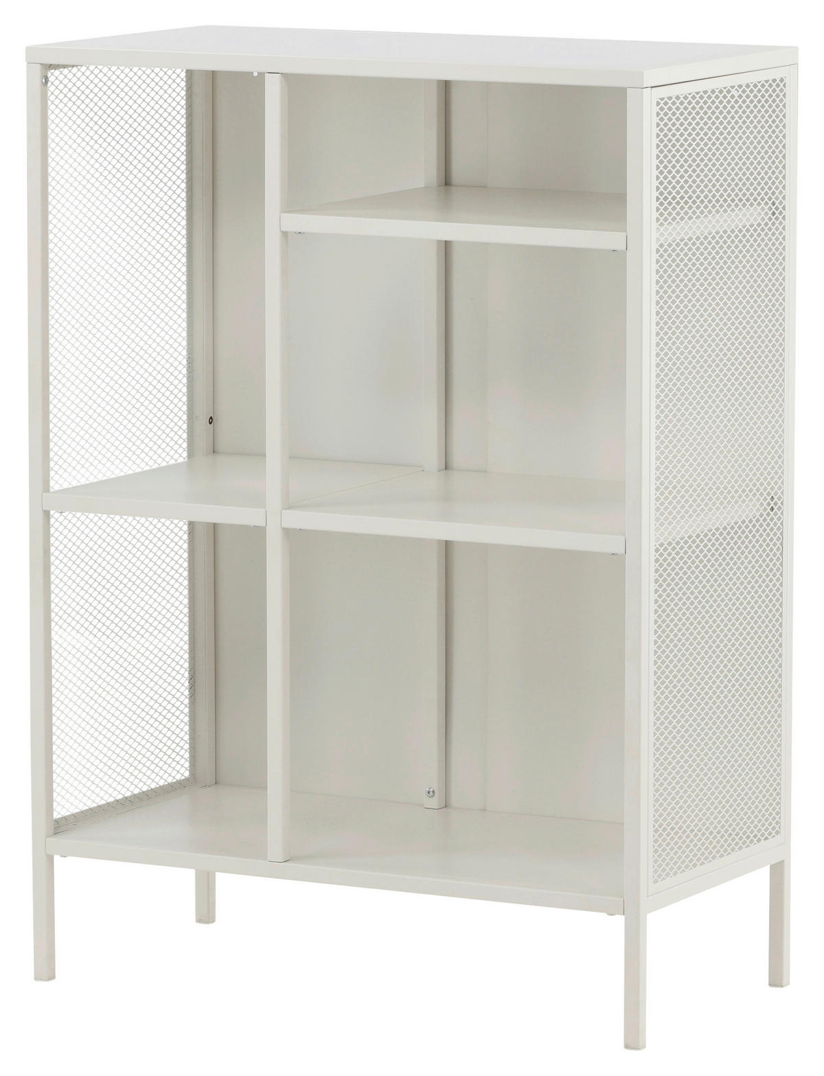 BÜCHERWAND Weiß  - Weiß, Design, Metall (80/110/40cm) - Livetastic