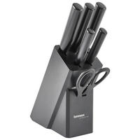 MESSERBLOCK 7-teilig  - Schwarz, Basics, Holz/Kunststoff - Homeware Profession.