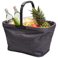 EINKAUFSKORB 30 L  - Dunkelgrau, KONVENTIONELL, Kunststoff/Textil (50/27/27cm) - Novel
