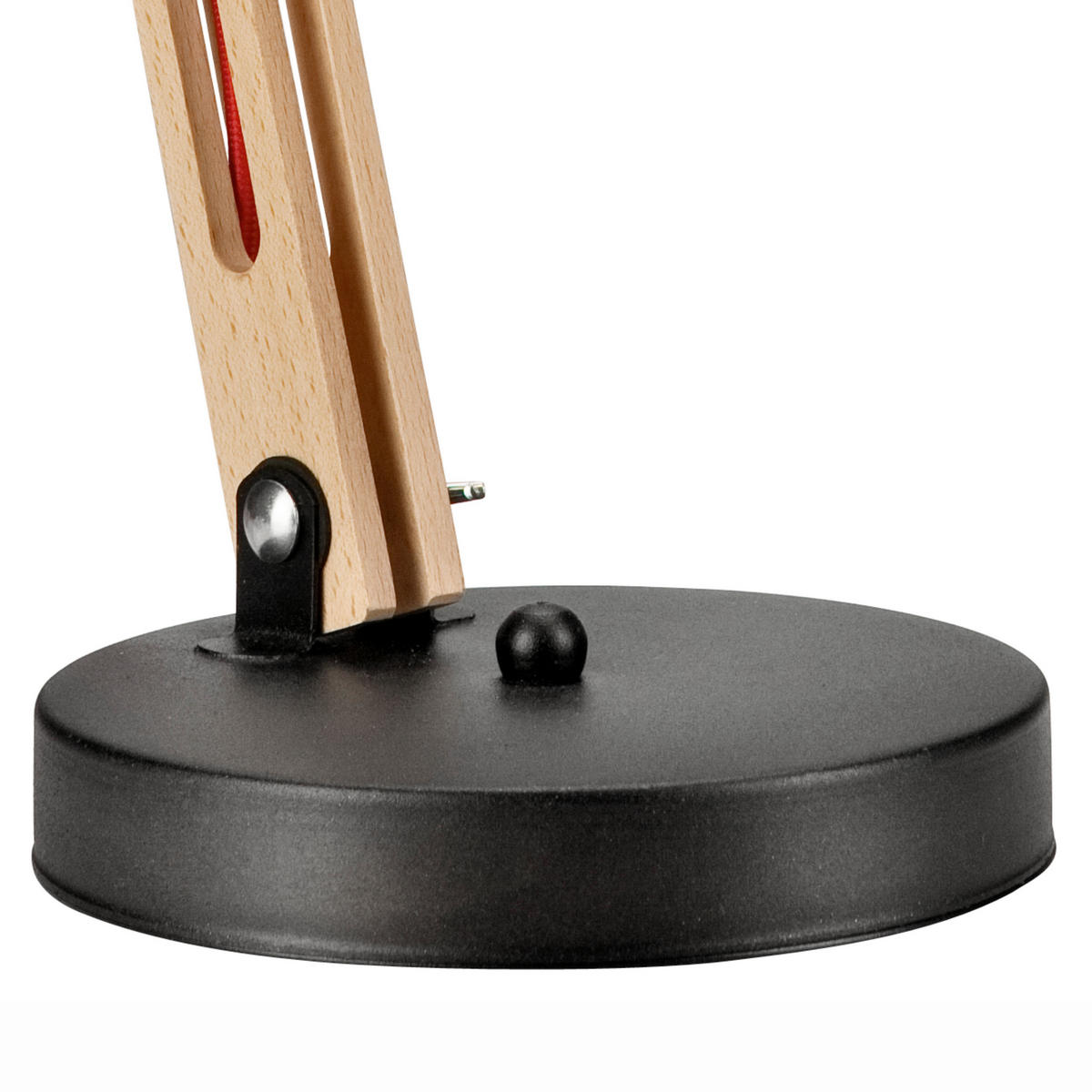TISCHLEUCHTE Marcello 31/44 cm  - Buchefarben/Schwarz, Design, Holz/Metall (31/44cm)