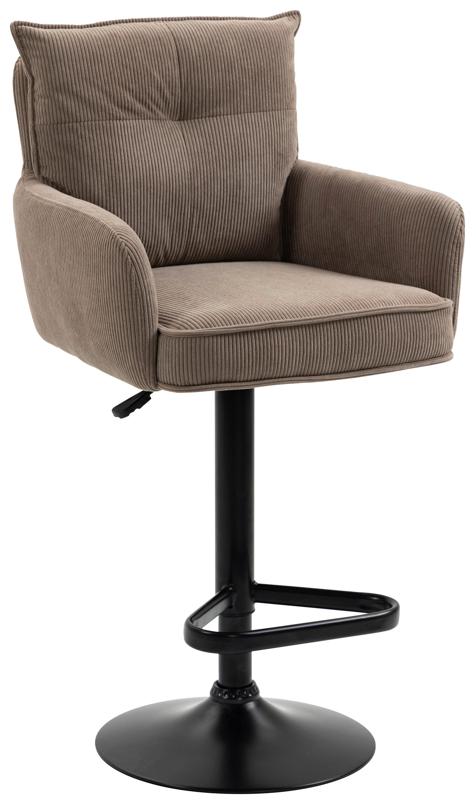 Novel Barhocker Braun, Schwarz 54x98-120x58 cm