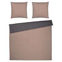 WENDEBETTWÄSCHE Joop! Micro Pattern Makosatin 200/200 cm  - Braun, Basics, Textil (200/200cm) - Joop!