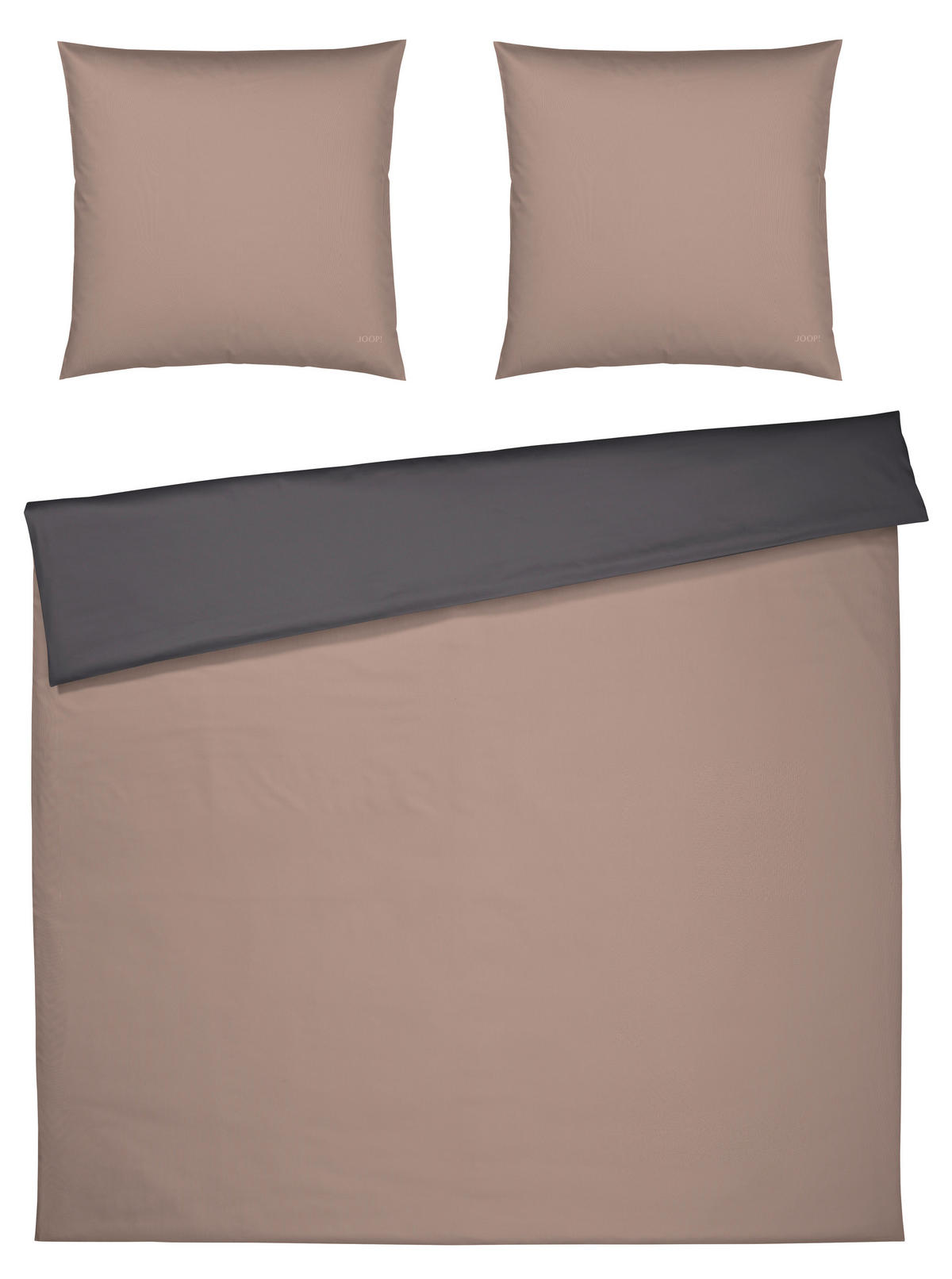 WENDEBETTWÄSCHE Joop! Micro Pattern Makosatin 200/200 cm  - Braun, Basics, Textil (200/200cm) - Joop!