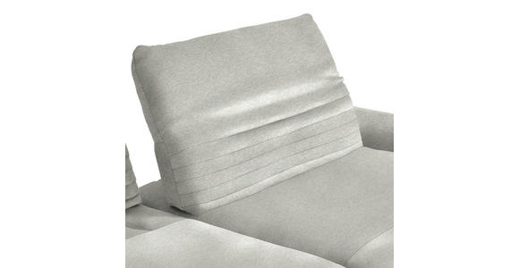 ECKSOFA  in Teddystoff Hellgrau  280/170-195 cm  - Hellgrau/Schwarz, Design, Textil/Metall (280/170-195cm) - Dieter Knoll