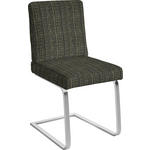 SCHWINGSTUHL  in Stahl Flachgewebe  - Chromfarben/Grün, Design, Textil/Metall (60/92/60cm) - Dieter Knoll