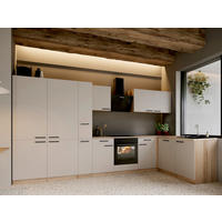 ECKKÜCHE Merle 370/172 cm  in Kaschmir  - Kaschmir/Eichefarben, Trend, Holzwerkstoff/Metall (370/172cm) - Respekta
