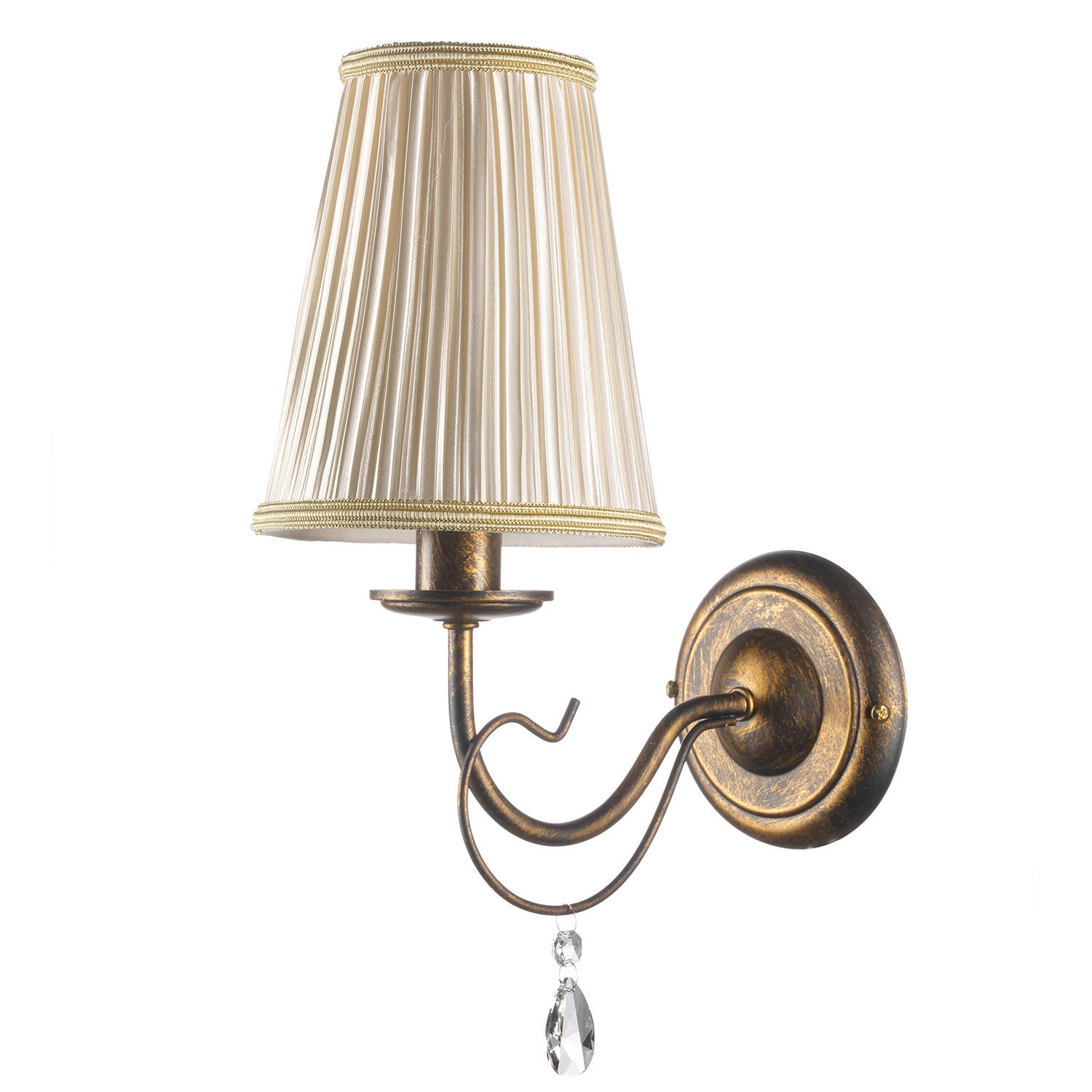 WANDLEUCHTE DELIA 15/30/36 cm  - Cognac, KONVENTIONELL, Glas/Textil (15/30/36cm)