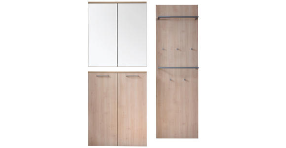 GARDEROBE 3-teilig in 150/200/17 cm - Ahornfarben, KONVENTIONELL, Holzwerkstoff (150/200/17cm) - Moderano