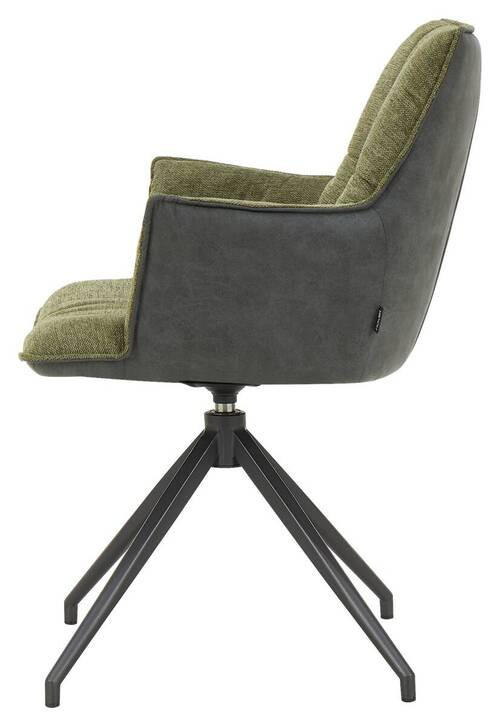 KAROSSZÉK zöld, fekete  - fekete/zöld, Design, textil/fém (59/89,5/63cm) - Novel