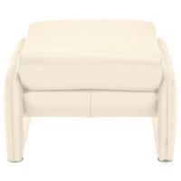 HOCKER Echtleder Beige  - Chromfarben/Beige, KONVENTIONELL, Leder/Metall (60/42/62cm) - Celina Home