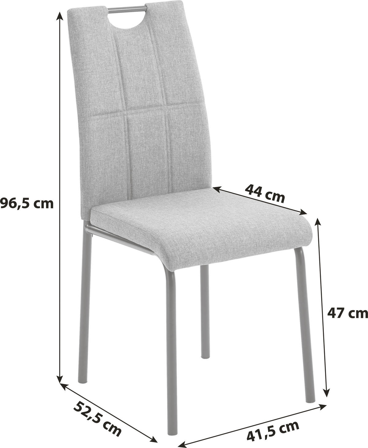 SCAUN in textil antracit, negru  - antracit/negru, Konventionell, metal/textil (41,5/96,5/52,5cm) - P & B
