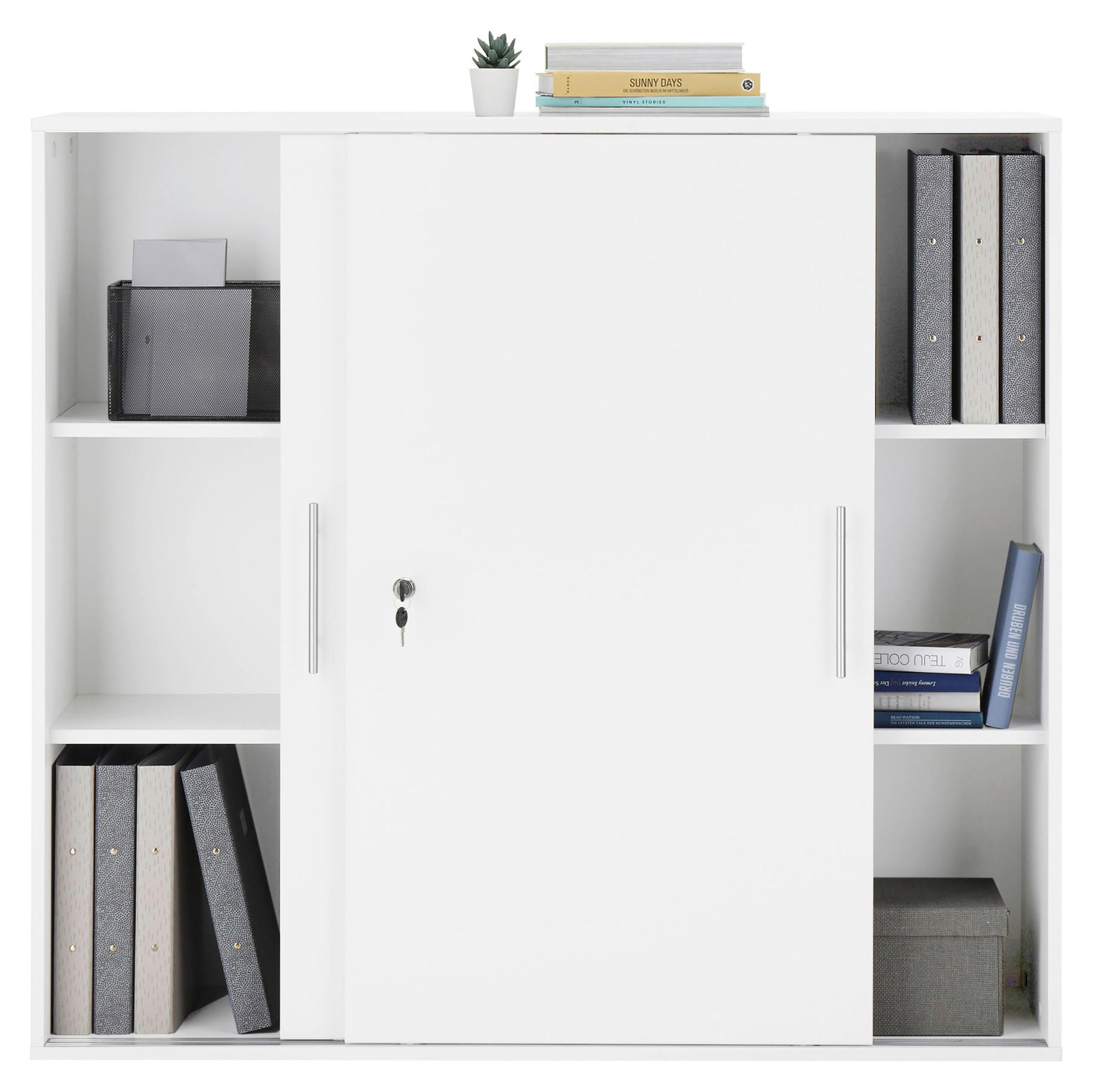 AKTENSCHRANK Weiß - Weiß, Basics (120/110/40cm) - MID.YOU