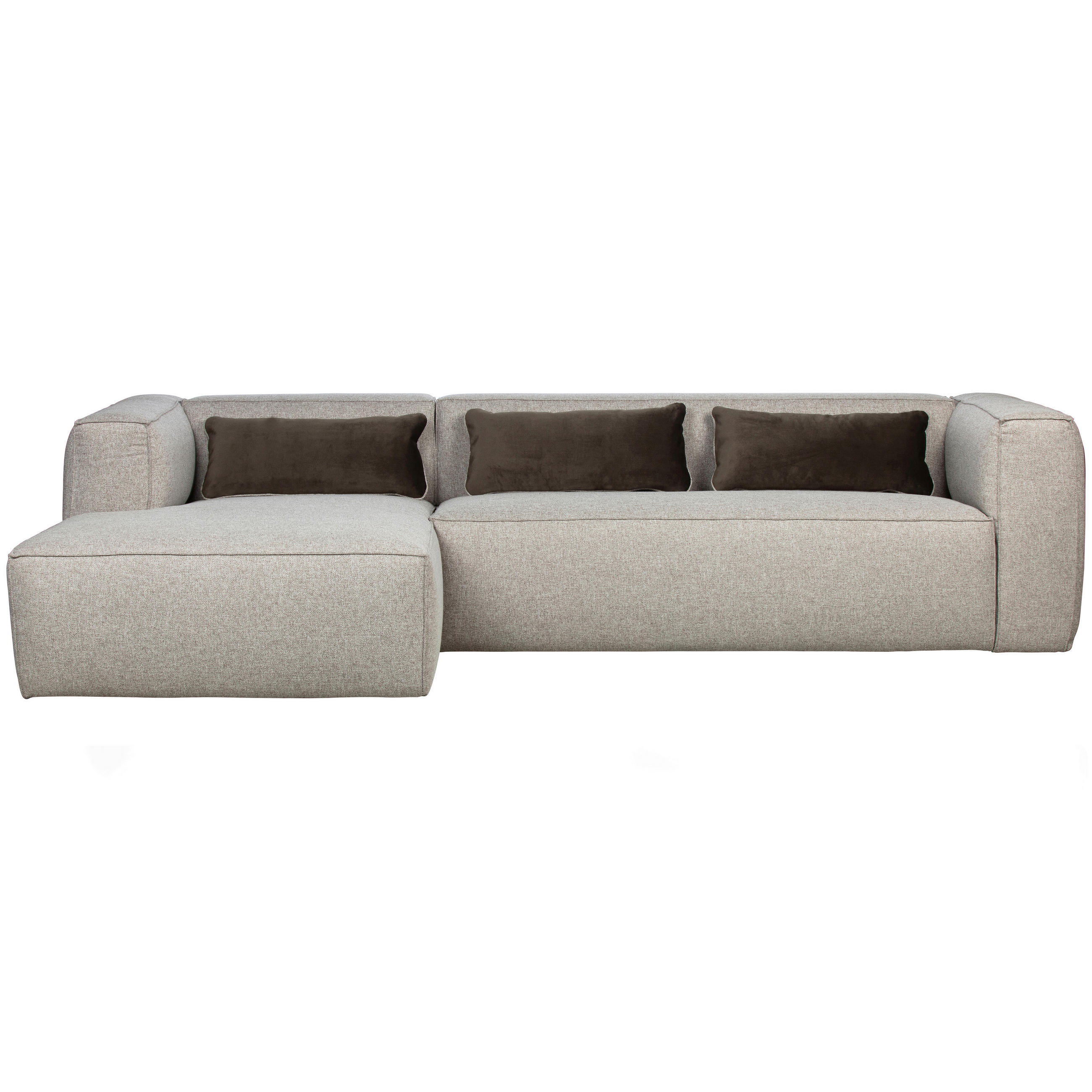ECKSOFA Bean in Webstoff Hellgrau  175/305 cm  - Hellgrau, Design, Textil (175/305cm) - Livetastic