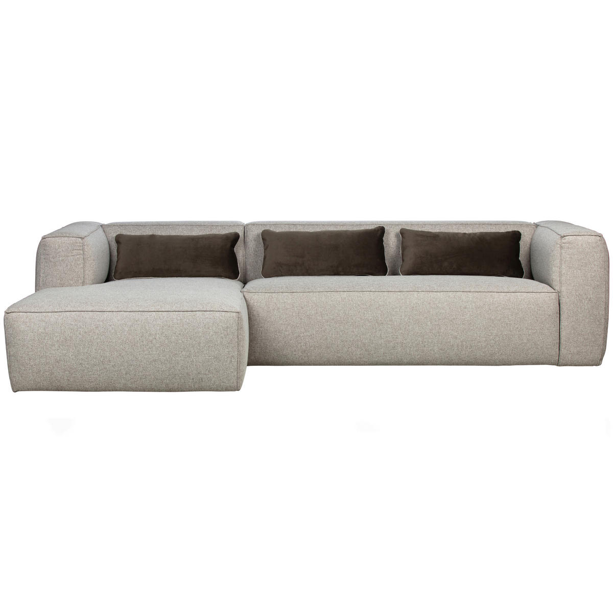 ECKSOFA Bean in Webstoff Hellgrau  175/305 cm  - Hellgrau, Design, Textil (175/305cm) - Livetastic
