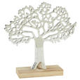 DEKOBAUM - Silberfarben, Design, Kunststoff (26/26,4/6cm) - Ambia Home