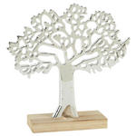 DEKOBAUM - Silberfarben, Design, Kunststoff (26/26,4/6cm) - Ambia Home