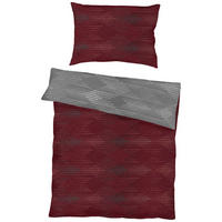 BETTWÄSCHE Makosatin 140/200 cm  - Dunkelrot, KONVENTIONELL, Textil (140/200cm) - Kaeppel