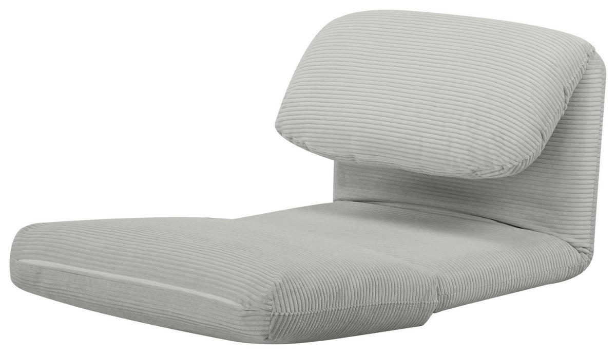 BÄDDFÅTÖLJ i manchester ljusgrå  - ljusgrå, Design, metall/textil (82/58/78cm) - Livetastic