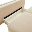BOXSPRINGSOFA Charlize in Cord Beige  - Beige/Schwarz, Design, Textil/Metall (200/100/108cm) - Novel