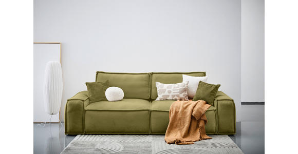 SCHLAFSOFA Webstoff Dunkelgrün - Dunkelgrün/Schwarz, KONVENTIONELL, Kunststoff/Textil (256/83/115cm) - Carryhome